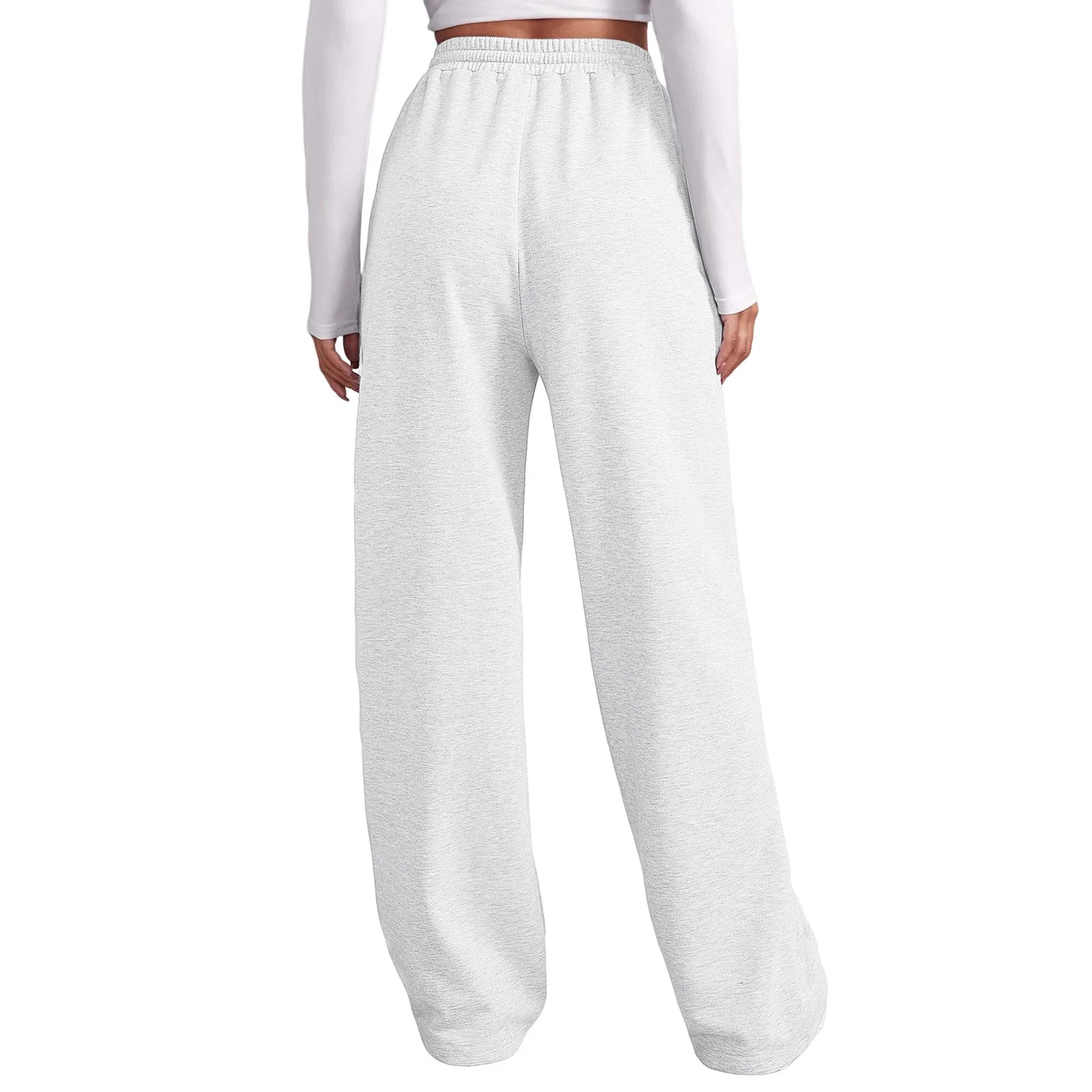 Wide - Leg Fleece - Lined Joggers - High - Waist Workout and Travel Fitness Pants - Trendorya